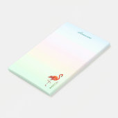 Rode Flamingo en Rietplanten in Pasteltinten Post-it® Notes (Schuin)