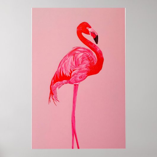 Rode Flamingo Kunstprint Museumkwaliteit Mat Papie Poster (Voorkant)