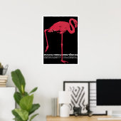 Rode flamingo München dierentuin Poster (Thuiskantoor)