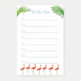 Rode flamingo's en groene palmbladeren Dingen om t Post-it® Notes