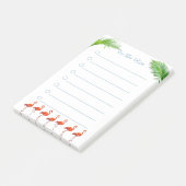 Rode Flamingo's & Groene Palmbladeren Dingen om Te Post-it® Notes (Schuin)