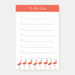 Rode Flamingo's & Kalligrafie op Witte Dingen Om T Post-it® Notes