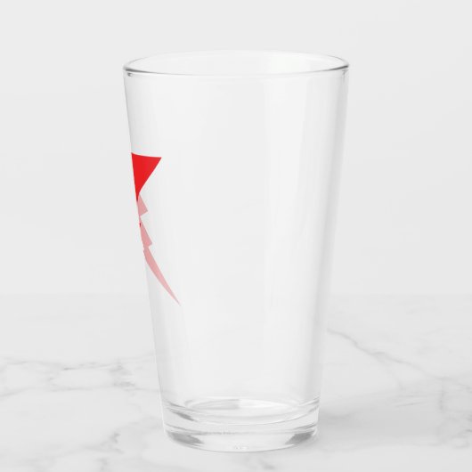 Rode Flash-bliksembolt Glas (Links)