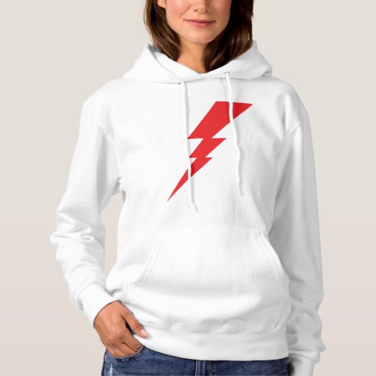 Rode Flash-bliksembolt Hoodie (Voorkant)