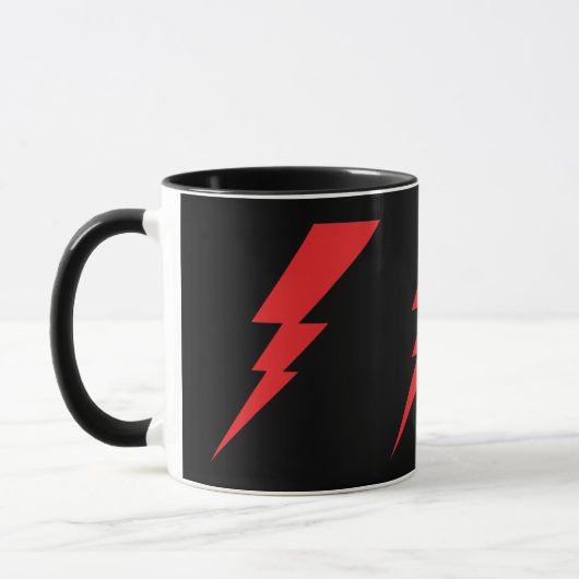 Rode Flash-bliksembolt Mok (Links)