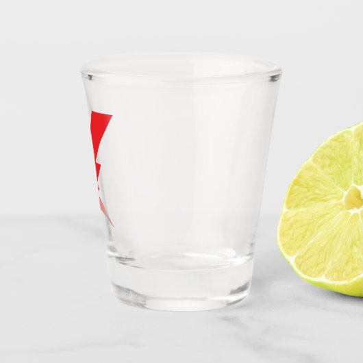 Rode Flash-bliksembolt Shot Glas (Rechts)