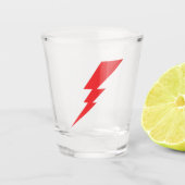 Rode Flash-bliksembolt Shot Glas (Voorkant)