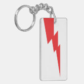 Rode Flash-bliksembolt Sleutelhanger (Voorkant Links)
