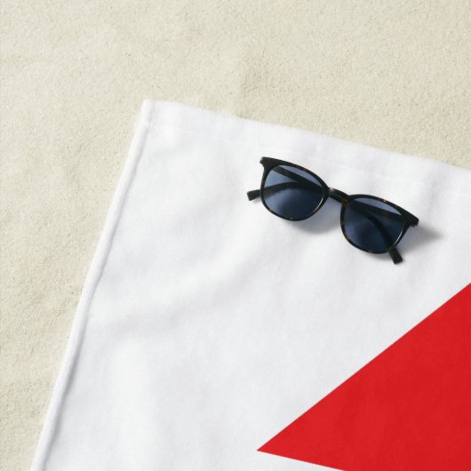 Rode Flash-bliksembolt Strandlaken (In situ)