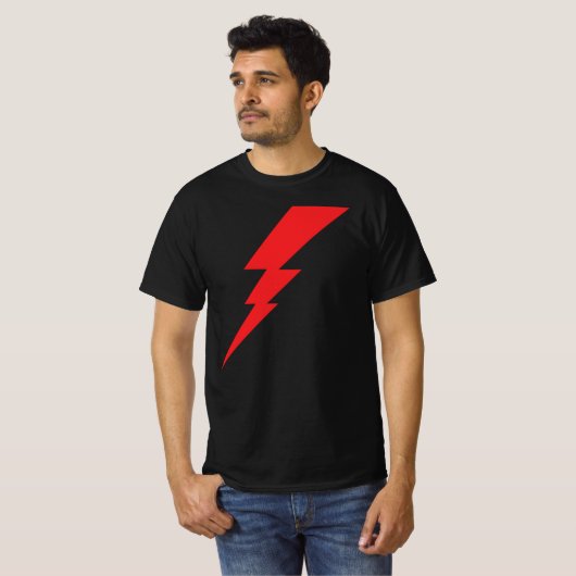 Rode Flash-bliksembolt T-shirt (Voorkant volledig)