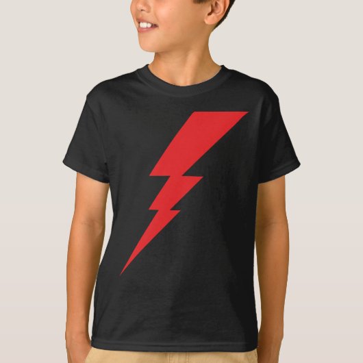 Rode Flash-bliksembolt T-shirt (Voorkant)