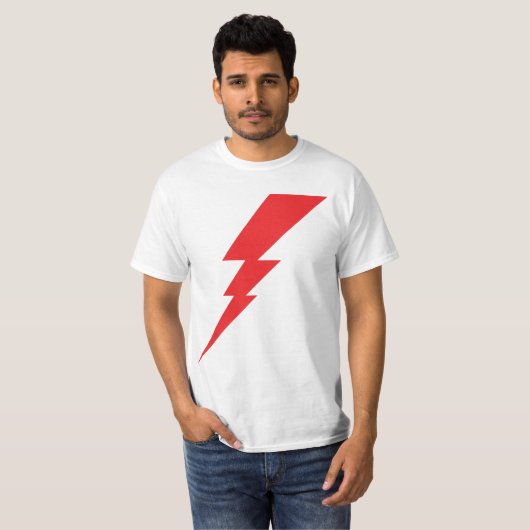 Rode Flash-bliksembolt T-shirt (Voorkant volledig)