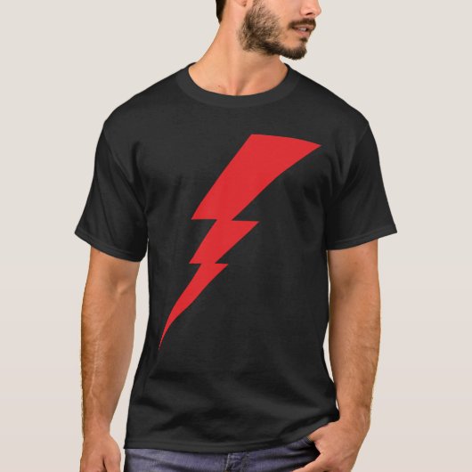Rode Flash-bliksembolt T-shirt (Voorkant)