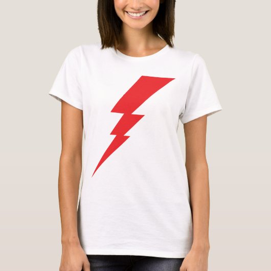 Rode Flash-bliksembolt T-shirt (Voorkant)
