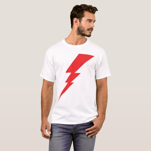 Rode Flash-bliksembolt T-shirt (Voorkant volledig)