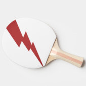 Rode Flash-bliksembolt Tafeltennisbatje (Zijkant)