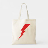 Rode Flash-bliksembolt Tote Bag (Achterkant)