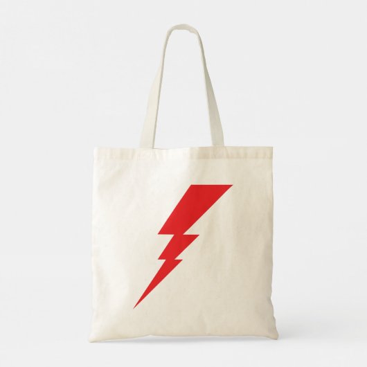 Rode Flash-bliksembolt Tote Bag (Achterkant)
