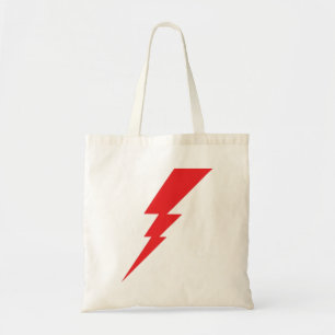 Rode Flash-bliksembolt Tote Bag