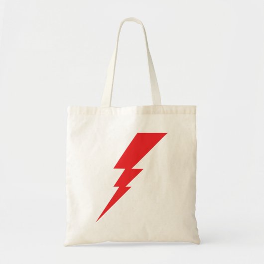 Rode Flash-bliksembolt Tote Bag (Voorkant)