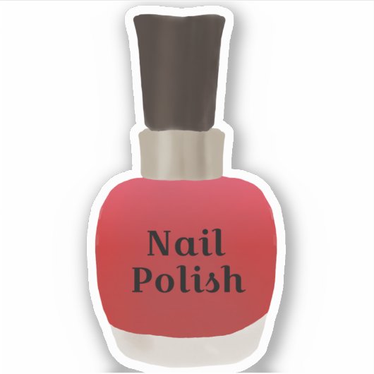 Rode fles van Nail Pools Sticker (Voorkant)
