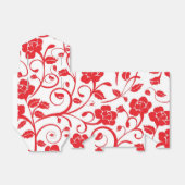 Rode flesdoos met witte romp bedankdoosjes (Uitgevouwen)