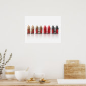 Rode flessen Stilettos hakken collectie Poster (Keuken)