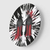 Rode flessen Stilettos hakken spatters en druppelt Grote Klok (Hoek)