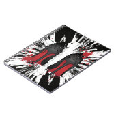 Rode flessen Stilettos hakken spatters en druppelt Notitieboek (Linkerzijde)