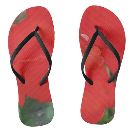 Rode flip-flop teenslippers (Voetbed)
