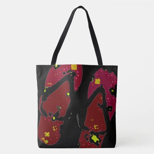 Rode Flip Flop Tote Bag (Voorkant)