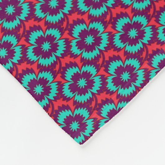 rode flora Dianthus Barbatus Fleece Deken (Hoek)