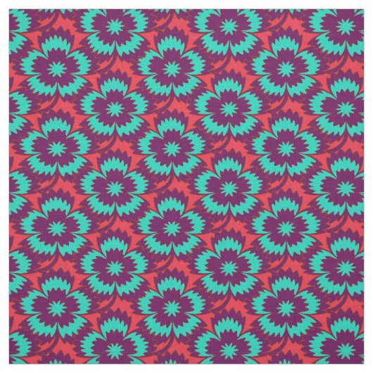 rode flora Dianthus Barbatus Stof (Swatch)