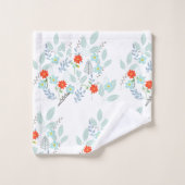 Rode Flora-loof Bad Handdoek (Wasdoekje)