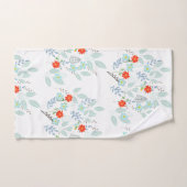 Rode Flora-loof Bad Handdoek (Handdoek)