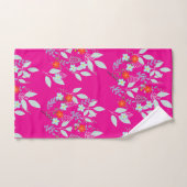 Rode Flora-loofwerk Heet Roze Bad Handdoek (Handdoek)