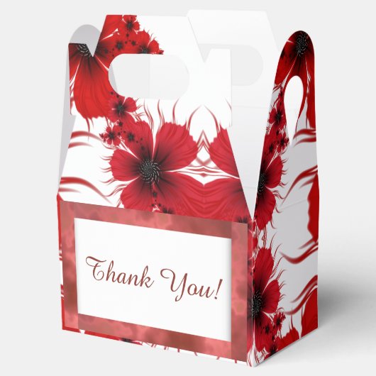 Rode Floral Bedankdoosjes (Geopend)