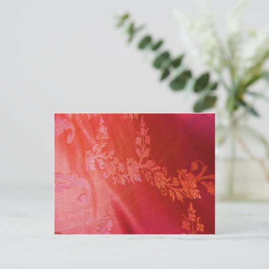 Rode Floral Briefkaart (Staand voorkant)