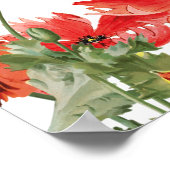 Rode Floral Garden Flowers Wedding Seding Chart Poster (Hoek)