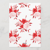 Rode Floral kerstfeestdag fotokaart Feestdagenkaart (Achterkant)