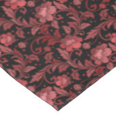 Rode Floral laat Damascus op zwart Tafelkleed (Gekanteld)