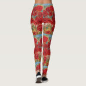 Rode Floral Leggings (Achterkant)