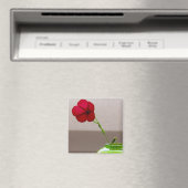 Rode Floral Magneet (Insitu (Vaatwasser))
