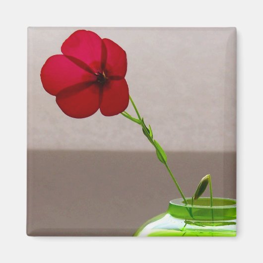 Rode Floral Magneet (Voorkant)
