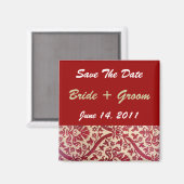 Rode Floral Magneet (Voorkant / Achterkant)