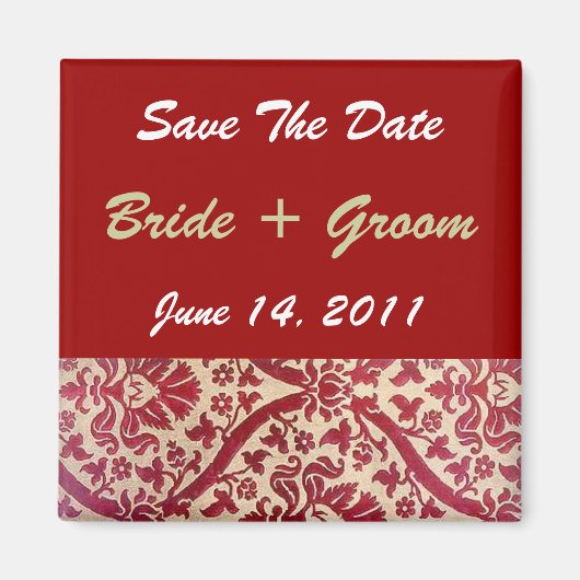 Rode Floral Magneet (Voorkant)