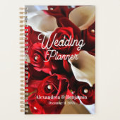 Rode Floral Modern Elegant Flowers Wedding Planner (Voorkant)