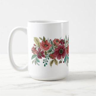 Rode Floral Mok