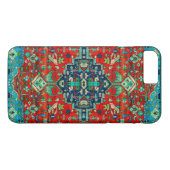 Rode Floral Persian tapijtmotief Case-Mate iPhone Case (Achterkant (Horizontaal))