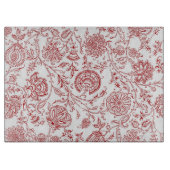 Rode Floral snijraad Snijplank (Voorkant)